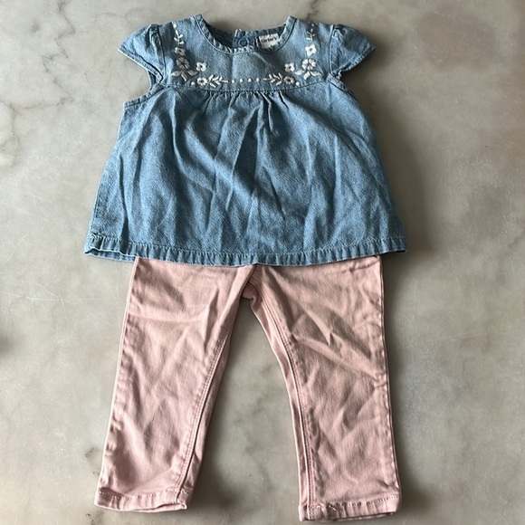 Zara Other - Zara Baby Girl Jean Children’s Place Denim Tunic Dress Denim Top Bundle 6 Months